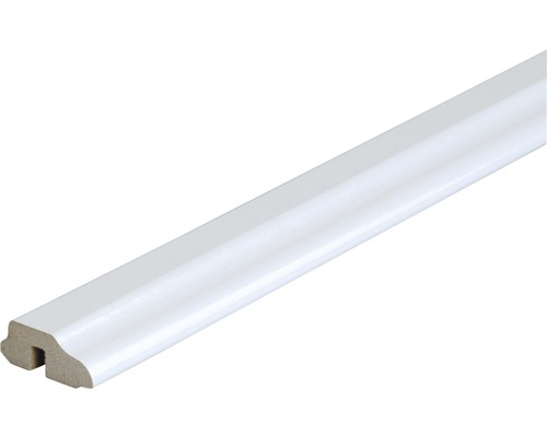 Moulure pour plafond 36x17x2600 mm Uni blanc à haute brillance Plinthe en bois laqué blanc