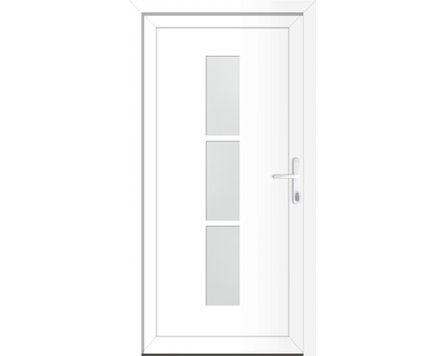 Set complet Porte d'entrée Oregon aluminium blanc signalisation 110x210 cm DIN droite Set complet Porte d'entrée Oregon aluminium blanc signalisation 110x210 cm DIN droite