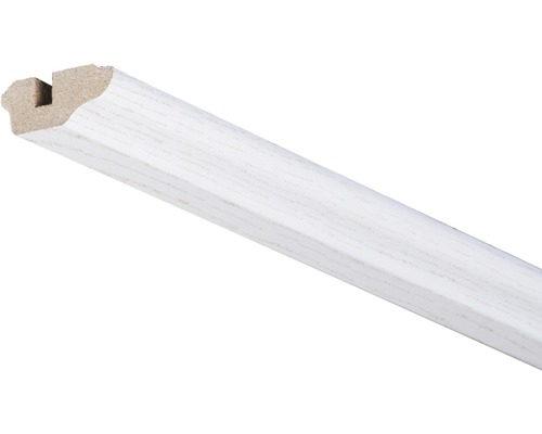Moulure de finition pour plafonds blanc noble 17x36x2600 mm Baguette en bois avec rainure