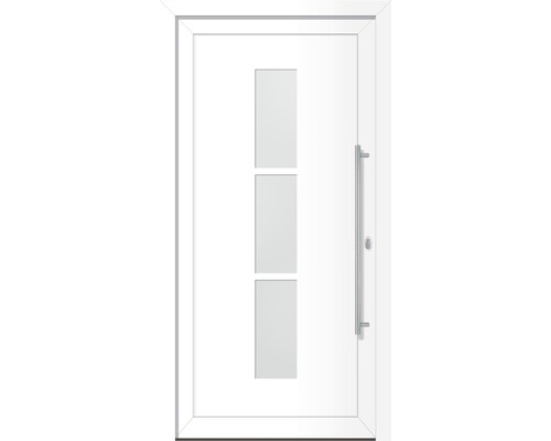 Set complet Porte d'entrée Oregon aluminium blanc signalisation 110x210 cm DIN droite Set complet Porte d'entrée Oregon aluminium blanc signalisation 110x210 cm DIN droite