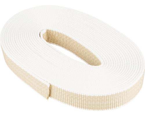 Mamutec Sangle de volet roulant 23 mm x 6 m beige Bande textile enroulée