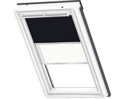 Fenêtre de toit avec store occultant et store plissé