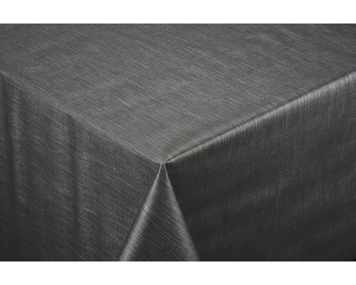 Nappe anthracite 140 cm de largeur (marchandise au mètre) Nappe grise avec texture de tissu