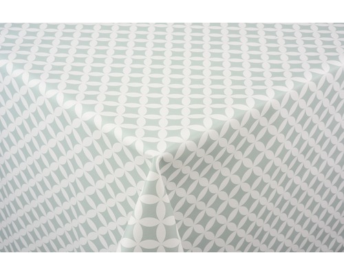 Nappe Elliot vert menthe 140 cm de largeur (marchandise au mètre) Nappe avec motif géométrique