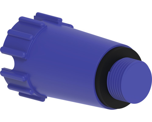 Bouchon de montage en plastique 1/2" bleu Raccord de tuyau bleu avec filetage