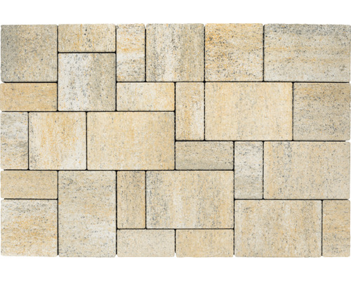 Pavés de différentes tailles posés