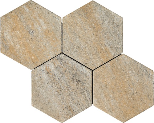 Pavés hexagonaux en pierre