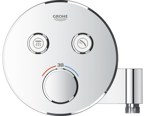 Robinet de douche avec thermostat GROHE Grohtherm SmartControl chrome 29120000 Mitigeur thermostatique de douche Grohe pour montage mural