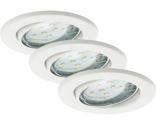 Drei LED-Einbaustrahler
