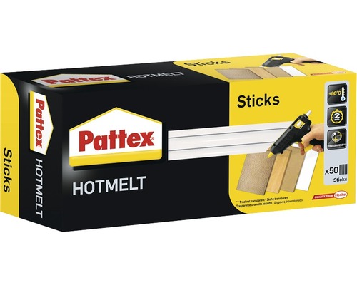 Bâtonnets de colle chaude Pattex Hotmelt 50 pièces