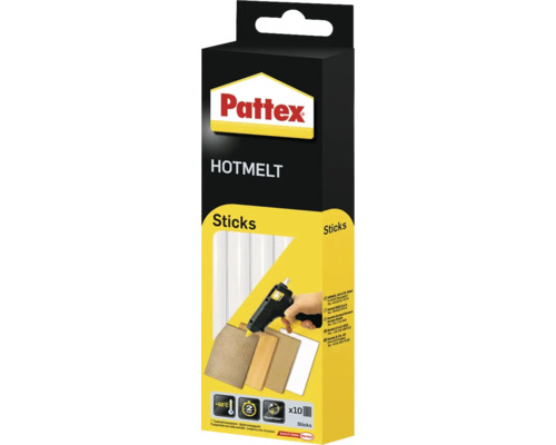 Bâtonnets de colle chaude Pattex Hotmelt 10 pièces Paquet de bâtons de colle thermofusible Pattex