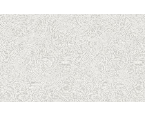Papier peint intissé 125214 Wallton Uni blanc Papier peint avec structure circulaire