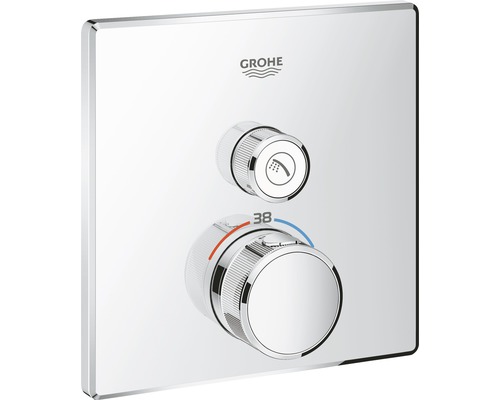 Grohe Logo Thermostatarmatur für Dusche mit zwei Reglern