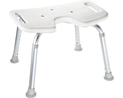 Tabouret de bain et douche RIDDER Sam avec découpe hygiénique banc réglable en hauteur