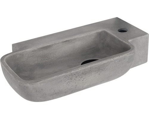 Handwaschbecken HURA Beton mit Beschichtung grau 36x19 cm