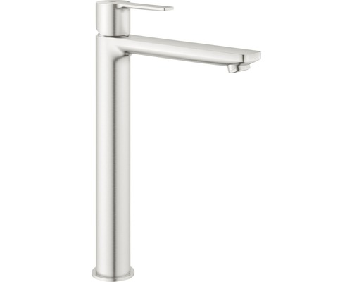 Robinet de lavabo pour vasque à poser GROHE Lineare supersteel mat 23405DC1 Mitigeur de lavabo haut en métal