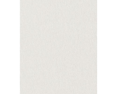 Papier peint intissé 143904 Wallton Uni blanc Papier peint blanc en relief avec des lignes verticales.