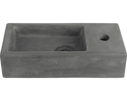 Handwaschbecken HURA Beton mit Beschichtung grau 38.5x18.5 cm Handwaschbecken HURA Beton mit Beschichtung grau 38.5x18.5 cm