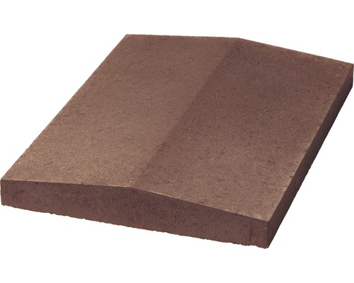 Couvre-mur pour muret toit en selle marron 49 x 30 x 3,5 - 5,5 - 3,5 cm