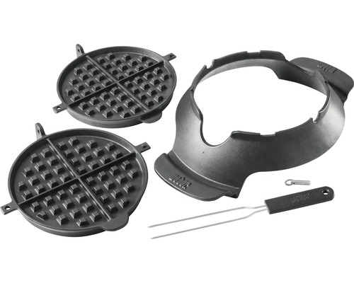Weber Gusseisen Waffeleisen Set für Grills