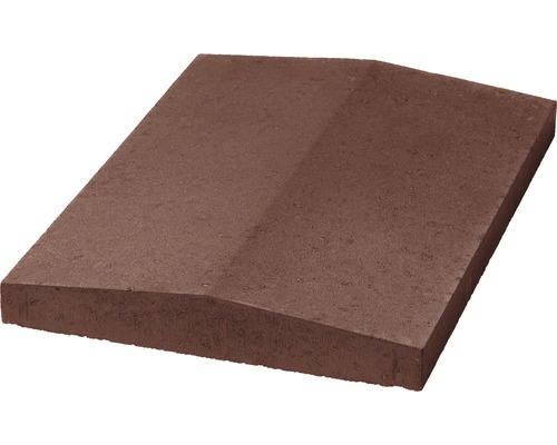 Couvre-mur pour muret toit en selle marron 49 x 35 x 3,5 - 5,5 - 3,5 cm