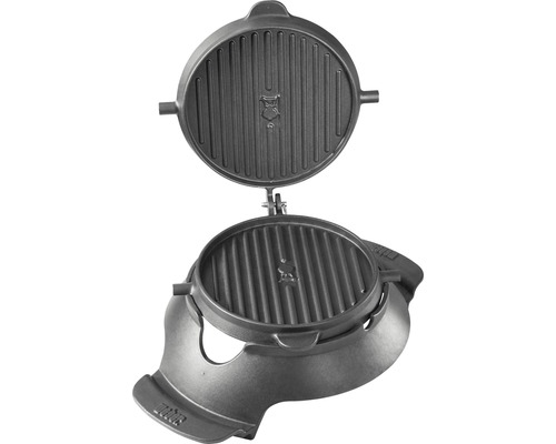 Offene Weber Gusseisen Grillplatte mit Grillmuster