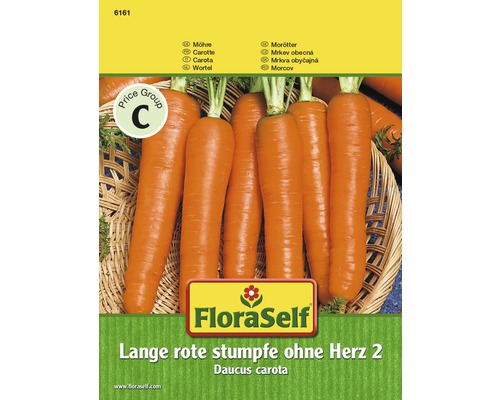 Carotte 'Lange rote stumpfe ohne Herz 2' FloraSelf semences non hybrides semences de légumes