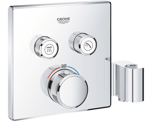 Logo Grohe Robinet thermostatique avec support de douche pour douche