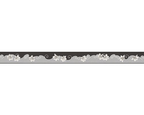 Frise 96211-1 Only Borders noir gris 5 m x 5 cm Bordure avec motif floral
