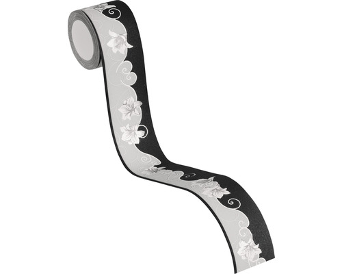 Bordure de papier peint à motif floral sur rouleau