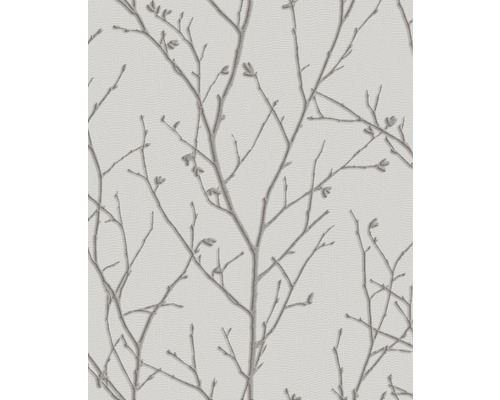 Papier peint intissé 104754 Water Silk branches argenté