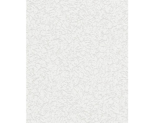 Papier peint intissé 182309 Wallton Uni blanc Gros plan d''une structure de crépi tyrolien blanche pour murs