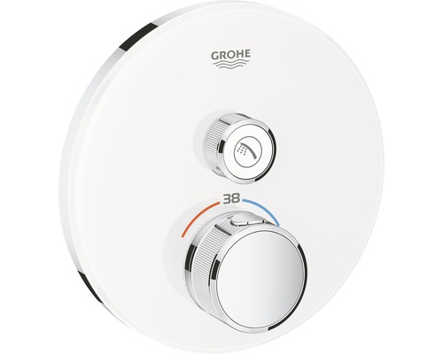 GROHE Duscharmatur mit Thermostat GROHTHERM SMARTCONTROL mondweiss 29150LS0