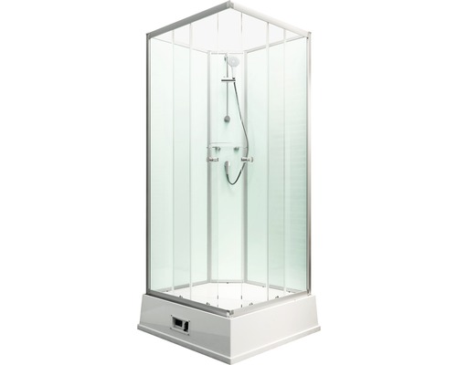 Komplette Duschkabine mit Duschkopf und Brauseschlauch