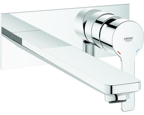 Robinet de lavabo encastré GROHE LINEARE chrome 23444001 sans corps de base encastré