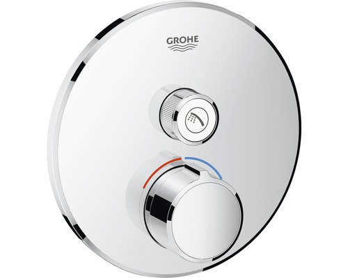 Robinet de baignoire encastré GROHE GROHE SmartControl Mixer chrome 29144000 Logo Grohe. Robinet de douche avec régulateur de température.