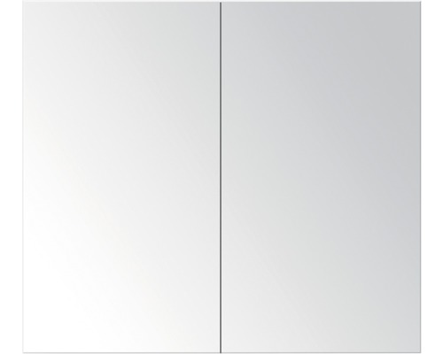 Spiegelschrank sanox Porto BxHxT 70x65x13 cm weiss glänzend