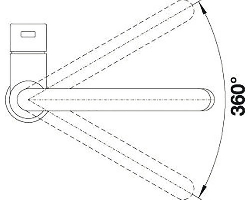 Angle de rotation à 360 degrés d''une poignée de porte