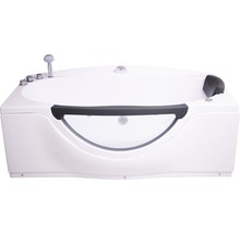 Baignoire îlot avec douchette et robinetterie