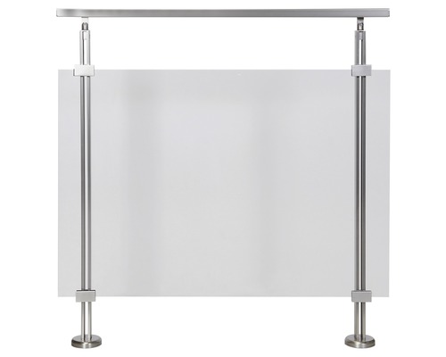 Duschwand aus Glas mit Edelstahlrahmen