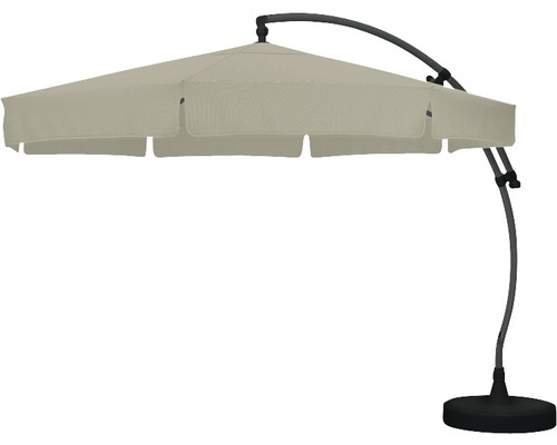 Freiarm-Sonnenschirm mit Sockel für den Garten
