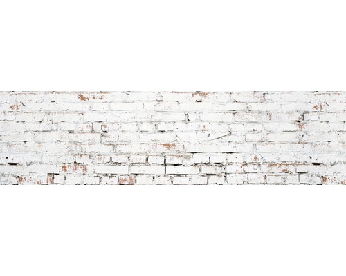 Crédence de cuisine mySpotti Splash White Bricks white bricks 2200 x 600 mm SP-F1-1251 Mur en briques avec peinture blanche