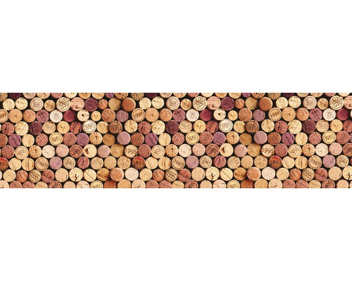 Crédence de cuisine mySpotti Splash Cork Wall mur en liège 2200 x 600 mm SP-F1-1258 Nombreux bouchons de vin avec les années