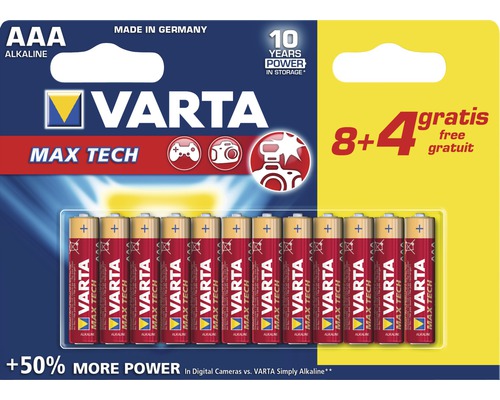 Varta Batterie Max Tech 12 x AAA Alkaline