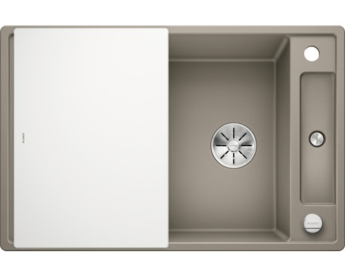 Évier avec égouttoir et crépine d''évier