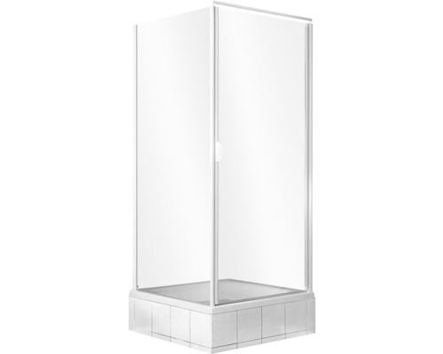 Cabine de douche carrée avec verre clair