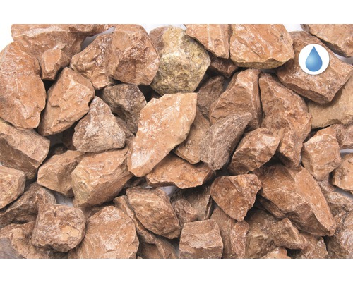 Pierres décoratives pour le jardin avec symbole d''évacuation de l''eau.