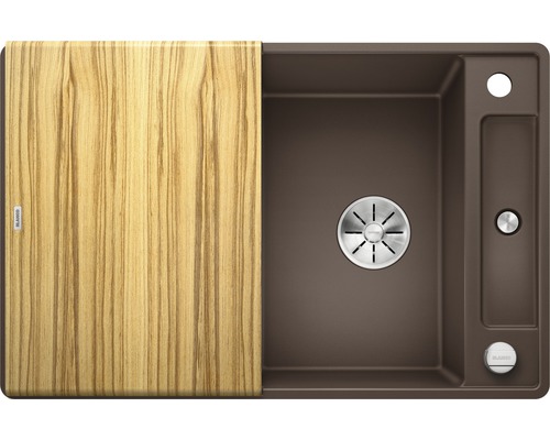 Évier avec planche à découper en bois