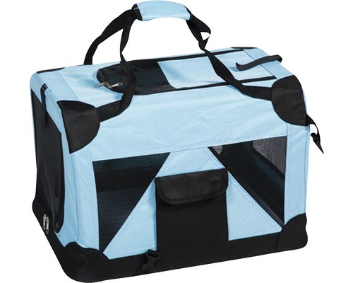 Boîte de transport KARLIE sac de transport Fun, pliable, env. 47 x 35 x 35 cm, jusqu'à env. 10 kg, choix de couleurs aléatoire