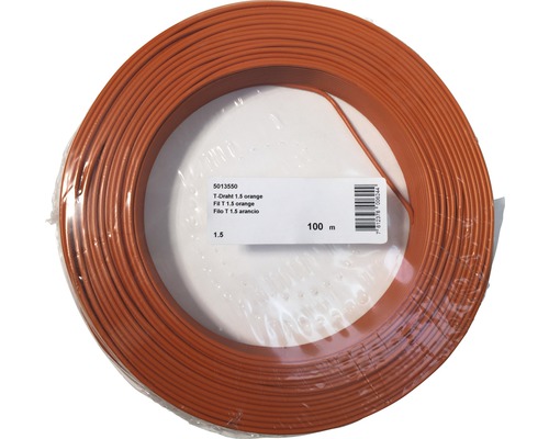 Fil T 1.5 mm2 orange 100 m - HORNBACH